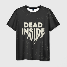 Мужская футболка 3D с принтом Dead inside арт в Кировске, 100% полиэфир | прямой крой, круглый вырез горловины, длина до линии бедер | 
