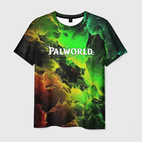 Мужская футболка 3D с принтом Palworld логотип абстракт в Кировске, 100% полиэфир | прямой крой, круглый вырез горловины, длина до линии бедер | 