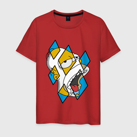 Мужская футболка хлопок с принтом Симпсоны   Гомер в Кировске, 100% хлопок | прямой крой, круглый вырез горловины, длина до линии бедер, слегка спущенное плечо. | 