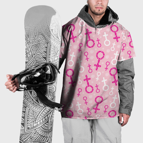 Накидка на куртку 3D с принтом Гендерный женский знак венеры в Кировске, 100% полиэстер |  | Тематика изображения на принте: 