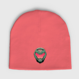 Мужская шапка демисезонная с принтом Pink Doomguy в Тюмени,  |  | Тематика изображения на принте: 