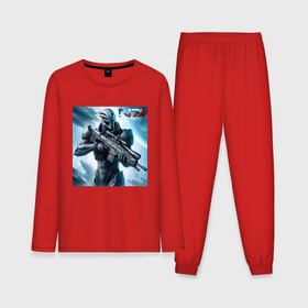 Мужская пижама с лонгсливом хлопок с принтом Mass Effect   N7 ai art ,  |  | 