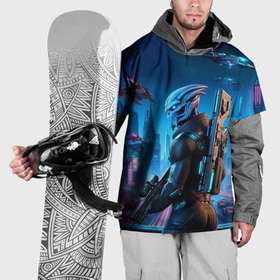Накидка на куртку 3D с принтом Mass Effect   ai art в Белгороде, 100% полиэстер |  | Тематика изображения на принте: 