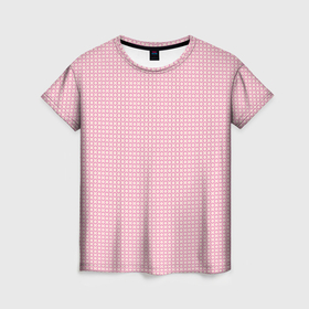 Женская футболка 3D с принтом Нежный розовый паттерн в Кировске, 100% полиэфир ( синтетическое хлопкоподобное полотно) | прямой крой, круглый вырез горловины, длина до линии бедер | 