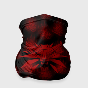 Бандана-труба 3D с принтом Ведьмак лого зверь в Курске, 100% полиэстер, ткань с особыми свойствами — Activecool | плотность 150‒180 г/м2; хорошо тянется, но сохраняет форму | 
