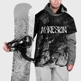 Накидка на куртку 3D с принтом Maneskin black graphite , 100% полиэстер |  | Тематика изображения на принте: 
