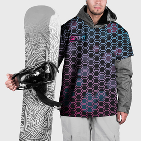 Накидка на куртку 3D с принтом Sport шестигранники в Петрозаводске, 100% полиэстер |  | Тематика изображения на принте: 