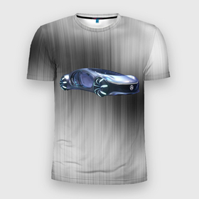 Мужская футболка 3D Slim с принтом Mercedes benz  AVTR , 100% полиэстер с улучшенными характеристиками | приталенный силуэт, круглая горловина, широкие плечи, сужается к линии бедра | Тематика изображения на принте: 