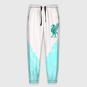Мужские брюки 3D с принтом Liverpool logo texture fc , 100% полиэстер | манжеты по низу, эластичный пояс регулируется шнурком, по бокам два кармана без застежек, внутренняя часть кармана из мелкой сетки | 
