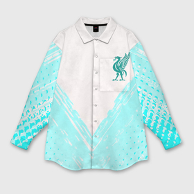 Мужская рубашка oversize 3D с принтом Liverpool logo texture fc ,  |  | 