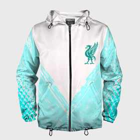 Мужская ветровка 3D с принтом Liverpool logo texture fc в Тюмени, 100% полиэстер | подол и капюшон оформлены резинкой с фиксаторами, два кармана без застежек по бокам, один потайной карман на груди | 