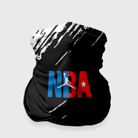 Бандана-труба 3D с принтом Basketball текстура краски nba в Новосибирске, 100% полиэстер, ткань с особыми свойствами — Activecool | плотность 150‒180 г/м2; хорошо тянется, но сохраняет форму | Тематика изображения на принте: 