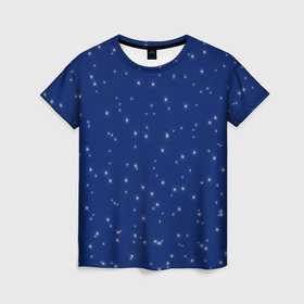 Женская футболка 3D с принтом Мелкие сияющие пиксели в Кировске, 100% полиэфир ( синтетическое хлопкоподобное полотно) | прямой крой, круглый вырез горловины, длина до линии бедер | 