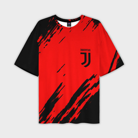 Мужская футболка oversize 3D с принтом Juventus краски спорт фк в Курске,  |  | 