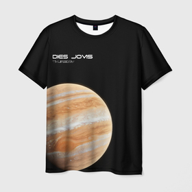 Мужская футболка 3D с принтом Юпитер   dies jovis , 100% полиэфир | прямой крой, круглый вырез горловины, длина до линии бедер | 