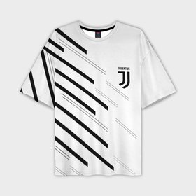 Мужская футболка oversize 3D с принтом Juventus sport geometry в Новосибирске,  |  | 