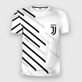 Мужская футболка 3D Slim с принтом Juventus sport geometry в Тюмени, 100% полиэстер с улучшенными характеристиками | приталенный силуэт, круглая горловина, широкие плечи, сужается к линии бедра | 