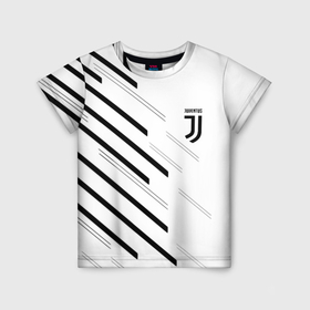 Детская футболка 3D с принтом Juventus sport geometry , 100% гипоаллергенный полиэфир | прямой крой, круглый вырез горловины, длина до линии бедер, чуть спущенное плечо, ткань немного тянется | Тематика изображения на принте: 
