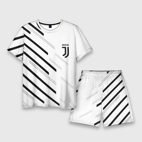 Мужской костюм с шортами 3D с принтом Juventus sport geometry ,  |  | Тематика изображения на принте: 