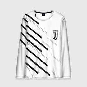 Мужской лонгслив 3D с принтом Juventus sport geometry , 100% полиэстер | длинные рукава, круглый вырез горловины, полуприлегающий силуэт | Тематика изображения на принте: 