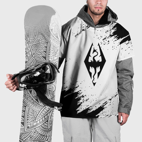 Накидка на куртку 3D с принтом The Elder Scrolls Online краски чёрные в Курске, 100% полиэстер |  | Тематика изображения на принте: 