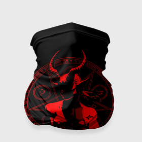 Бандана-труба 3D с принтом Красный демон девушка , 100% полиэстер, ткань с особыми свойствами — Activecool | плотность 150‒180 г/м2; хорошо тянется, но сохраняет форму | 