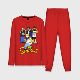 Мужская пижама с лонгсливом хлопок с принтом Simpsons   Cypress hill в Екатеринбурге,  |  | Тематика изображения на принте: 