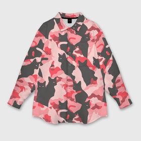 Мужская рубашка oversize 3D с принтом Розовый камуфляж из котов ,  |  | Тематика изображения на принте: камуфляж | камуфляж коты | камуфляж паттерн | камуфляжные котики | коты | коты паттерн | паттерн коты | розовые коты