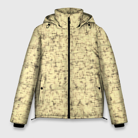 Мужская зимняя куртка 3D с принтом Текстура грубая ткань бледно жёлтый в Курске, верх — 100% полиэстер; подкладка — 100% полиэстер; утеплитель — 100% полиэстер | длина ниже бедра, свободный силуэт Оверсайз. Есть воротник-стойка, отстегивающийся капюшон и ветрозащитная планка. 

Боковые карманы с листочкой на кнопках и внутренний карман на молнии. | Тематика изображения на принте: 