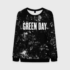 Мужской свитшот 3D с принтом Green Day black ice в Кировске, 100% полиэстер с мягким внутренним слоем | круглый вырез горловины, мягкая резинка на манжетах и поясе, свободная посадка по фигуре | 