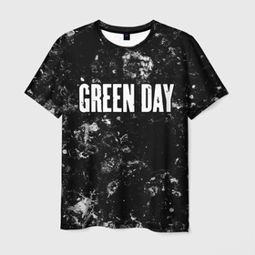 Мужская футболка 3D с принтом Green Day black ice в Тюмени, 100% полиэфир | прямой крой, круглый вырез горловины, длина до линии бедер | 