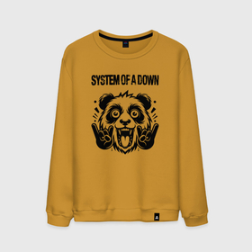 Мужской свитшот хлопок с принтом System of a Down   rock panda , 100% хлопок |  | 