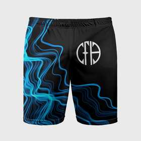 Мужские шорты спортивные с принтом Pantera sound wave ,  |  | Тематика изображения на принте: 