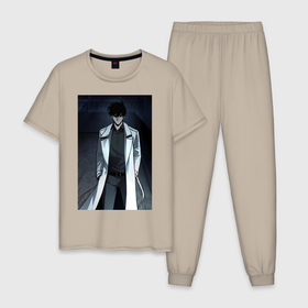 Мужская пижама хлопок с принтом Ким Док Чжа всеведущий читатель в Екатеринбурге, 100% хлопок | брюки и футболка прямого кроя, без карманов, на брюках мягкая резинка на поясе и по низу штанин
 | 