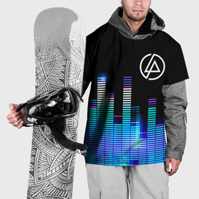 Накидка на куртку 3D с принтом Linkin Park эквалайзер в Белгороде, 100% полиэстер |  | Тематика изображения на принте: 
