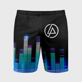 Мужские шорты спортивные с принтом Linkin Park эквалайзер в Санкт-Петербурге,  |  | 