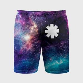 Мужские шорты спортивные с принтом Red Hot Chili Peppers space rock ,  |  | 