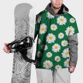 Накидка на куртку 3D с принтом Ромашки поле из цветов в Тюмени, 100% полиэстер |  | Тематика изображения на принте: 