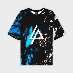 Мужская футболка oversize 3D с принтом Linkin park холодные краски в Курске,  |  | 