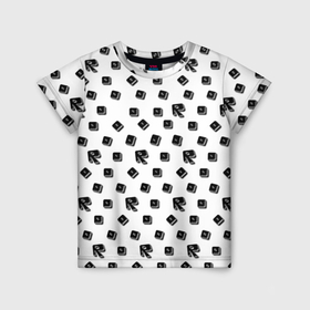 Детская футболка 3D с принтом Roblox pattern в Новосибирске, 100% гипоаллергенный полиэфир | прямой крой, круглый вырез горловины, длина до линии бедер, чуть спущенное плечо, ткань немного тянется | 
