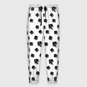 Мужские брюки 3D с принтом Roblox pattern в Кировске, 100% полиэстер | манжеты по низу, эластичный пояс регулируется шнурком, по бокам два кармана без застежек, внутренняя часть кармана из мелкой сетки | 