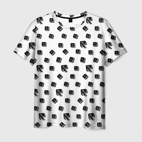 Мужская футболка 3D с принтом Roblox pattern в Новосибирске, 100% полиэфир | прямой крой, круглый вырез горловины, длина до линии бедер | 