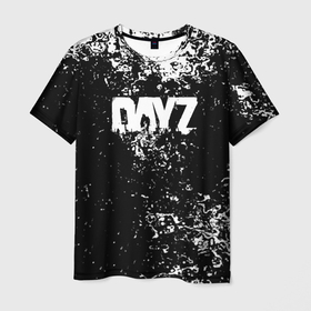 Мужская футболка 3D с принтом Dayz краски брызги в Петрозаводске, 100% полиэфир | прямой крой, круглый вырез горловины, длина до линии бедер | 