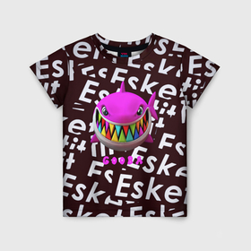 Детская футболка 3D с принтом Esskeetit logo pattern в Кировске, 100% гипоаллергенный полиэфир | прямой крой, круглый вырез горловины, длина до линии бедер, чуть спущенное плечо, ткань немного тянется | 