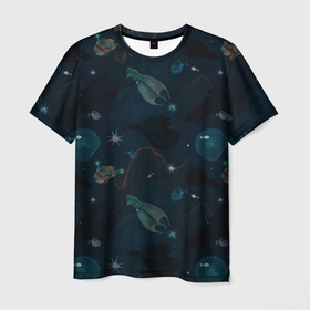 Мужская футболка 3D с принтом Глубокий океан в Кировске, 100% полиэфир | прямой крой, круглый вырез горловины, длина до линии бедер | Тематика изображения на принте: 