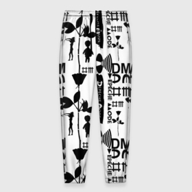 Мужские брюки 3D с принтом Depeche Mode DM music в Петрозаводске, 100% полиэстер | манжеты по низу, эластичный пояс регулируется шнурком, по бокам два кармана без застежек, внутренняя часть кармана из мелкой сетки | 