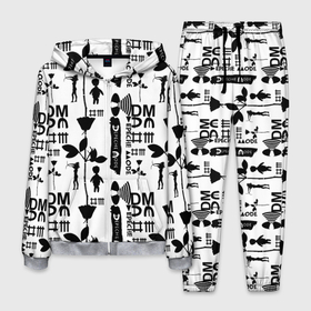 Мужской костюм 3D с принтом Depeche Mode DM music в Петрозаводске, 100% полиэстер | Манжеты и пояс оформлены тканевой резинкой, двухслойный капюшон со шнурком для регулировки, карманы спереди | 