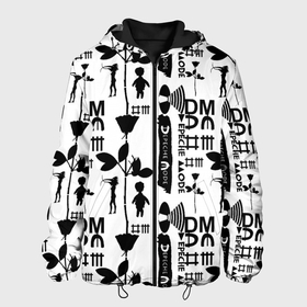 Мужская куртка 3D с принтом Depeche Mode DM music в Белгороде, ткань верха — 100% полиэстер, подклад — флис | прямой крой, подол и капюшон оформлены резинкой с фиксаторами, два кармана без застежек по бокам, один большой потайной карман на груди. Карман на груди застегивается на липучку | Тематика изображения на принте: 