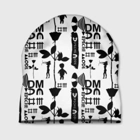 Шапка 3D с принтом Depeche Mode DM music в Санкт-Петербурге, 100% полиэстер | универсальный размер, печать по всей поверхности изделия | 