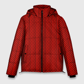 Мужская зимняя куртка 3D с принтом Тёмно красный кирпичный паттерн квадраты в Курске, верх — 100% полиэстер; подкладка — 100% полиэстер; утеплитель — 100% полиэстер | длина ниже бедра, свободный силуэт Оверсайз. Есть воротник-стойка, отстегивающийся капюшон и ветрозащитная планка. 

Боковые карманы с листочкой на кнопках и внутренний карман на молнии. | 